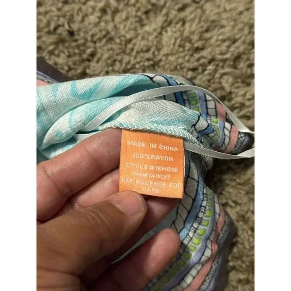 Women’s White Multicolor Paisley Printed Cami Tank Small Beach Vacation Comfy - Picture 5 of 6